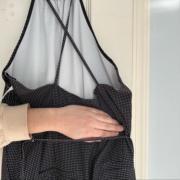 MOVING sale! H&M polka dot open back jumpsuit cropped wide leg - Picture 6 of 11